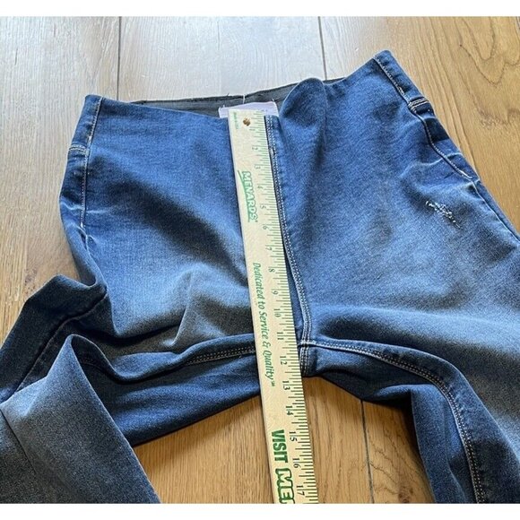 Risen Jeans Dark‎ High Rise Straight Leg Size Medium Classic City Mom Casual - Picture 6 of 12